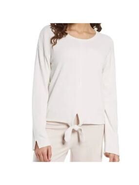 Barefoot Dreams CozyChic Ultra Lite Tie Front Top - Sand Dune 3X